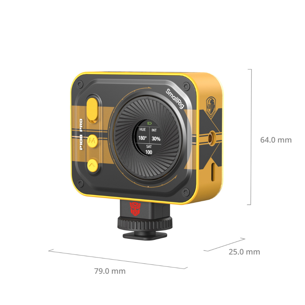SmallRig x Transformers Vibe P108 Pro Mini LED Video Light (BumbleBee Edition)
