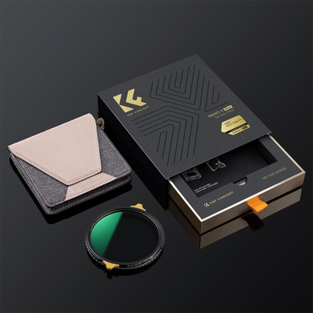 K&F Concept NO-X CPL & ND2-32 (1-5 Stops) Ultra-Thin Brass Ring High-Definition Optical Glass Multi-Coated Lens Filter with Circular Polarizer & Variable Neutral Density Filter Function, Waterproof & Scratch Protection for Camera Lenses