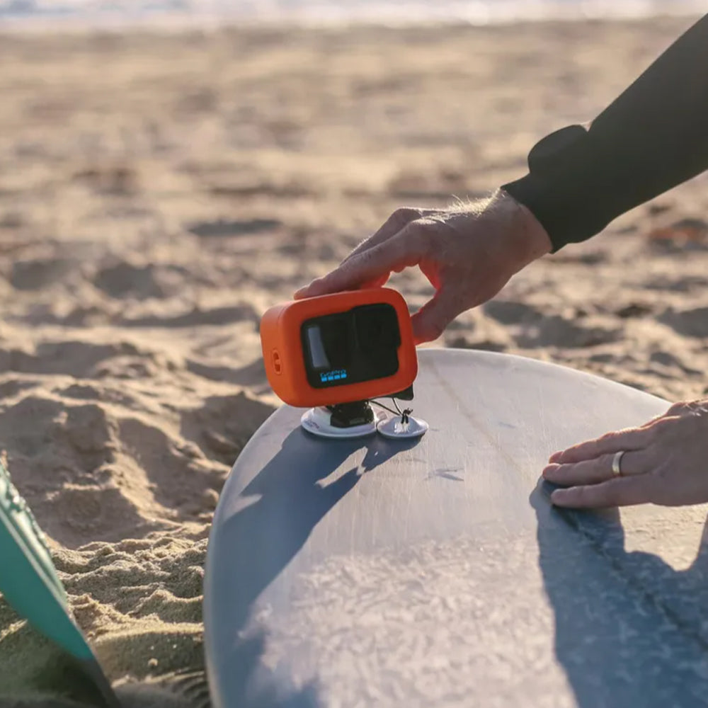 GoPro Surfboard Mount with 2 Waterproof Sticky Mounts fit for SUPs, Kayaks and Boats for HERO 12 / 11 / 11 Mini / 10 BLACK Action Camera | ASURF-001