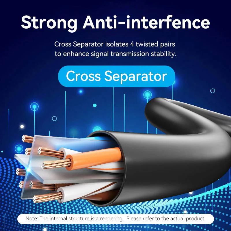 Vention 3-Meters Cat6 UTP 1000Mbps Upward Right Angle RJ45 Full-Speed Ethernet Patch Cable with 250MHz Bandwidth for Computers, Network Devices, PC, Laptops, Wi-Fi Access Point & Router