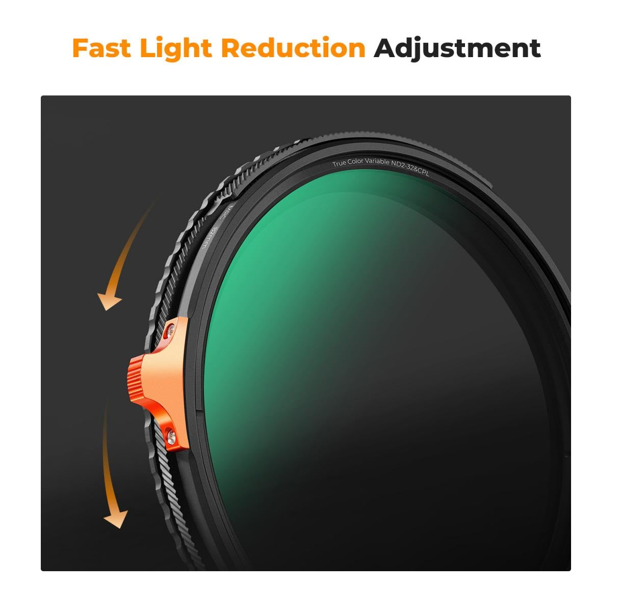 K&F Concept no-X True Color ND + CPL 2 in 1 ND2-ND32 Lens Filter with 1-5 Stops Variable Fader Neutral Density Circular Polarizing, No X Cross Shadow, MRC Waterproof and Scratch-Resistant for Cameras and Photography