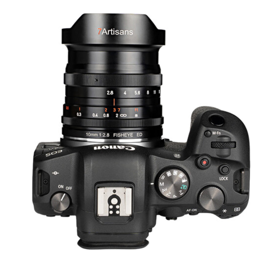 7Artisans 10mm F/2.8 Full Frame Format Canon RF Mount Ultra Wide Angle Fisheye Prime Lens MF Manual Focus Large Aperture for EOS R EOS R3 EOS RP EOS R5 EOS R6 Mirrorless Cameras