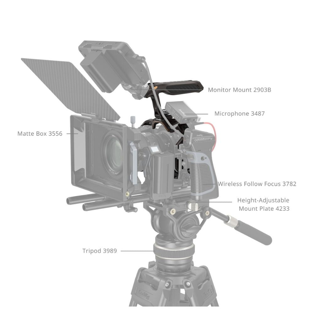 SmallRig Night Eagle Full Camera Cage Kit for Nikon Z6 III with Top Handle, Arca-Type Quick Release Base Plate, TO Rail, Cold Shoe Mount, 1/4"-20, 3/8"-16, M3 & M2.5 Threaded Holes for Attachments and Accessories | 4521 4522