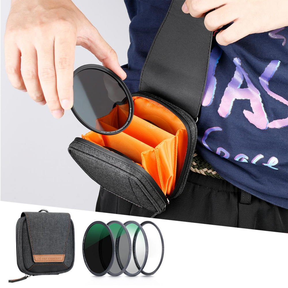 K&F Concept NO-X MCUV+CPL+ND1000 Ultraviolet, Circular Polarizer, Neutral Density Lens Filters with Magnetic Adapter Ring for Camera Lenses - Multi-Coated Optical Glass, Ultra-Slim Frame, High-Definition, Waterproof & Scratch Resistant