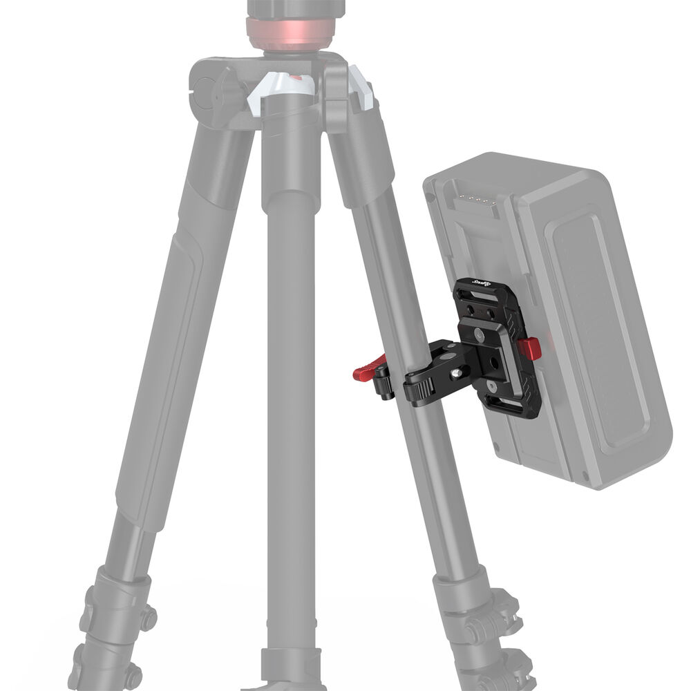 SmallRig Mini Lightweight V-Lock Battery Plate with Claw-Shaped Clamp with Thumbscrew, 1/4"-20 & M4 Mounting Threads and Durable Aluminum Construction for V-Mount Camera Batteries 2989