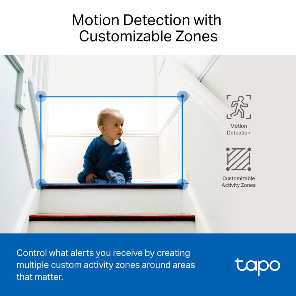 TP-Link Tapo C222 / C220 2K QHD / C200C 1080p Full HD Home CCTV WIFI Camera with 360° Pan / 114° Tilt, Night Vision, Smart AI Motion Detection, 2-Way Audio and 512GB MicroSD Slot for Home Security