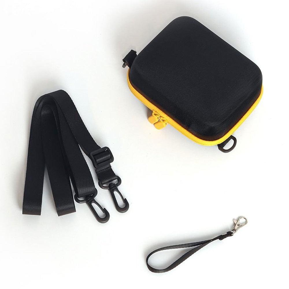 Pikxi Multipurpose Hard EVA Carry Case Storage Bag Organizer for FUJIFILM Instax Square SQ1/6/10/20/40 & Kodak C300R Instant Cameras with Inner Accessory Pocket with Zipper, Shoulder and Wrist Strap – Yellow Black