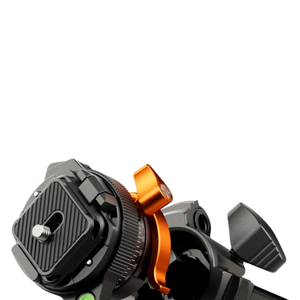 K&F Concept 152cm Carbon Fiber Travel Camera Tripod 6kg Max Load, 360° Panoramic, Twist Lock Legs