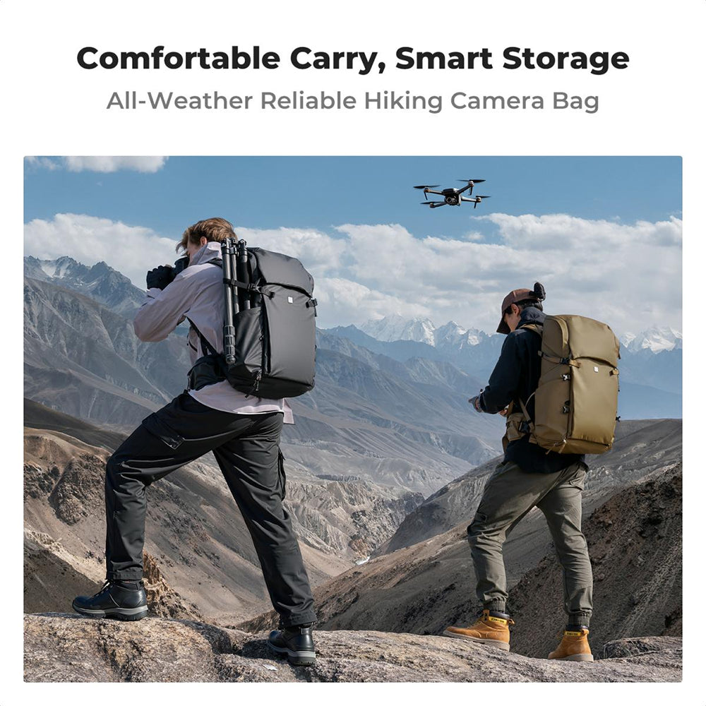 K&F Concept 30L Professional Camera Backpack with 15" Laptop Compartment, Removable Inner Pouch, Multiple Pockets, Adjustable Straps, Water-Resistant, Ergonomic Design for DSLR, Mirrorless Cameras, Drones, Lenses & Accessories