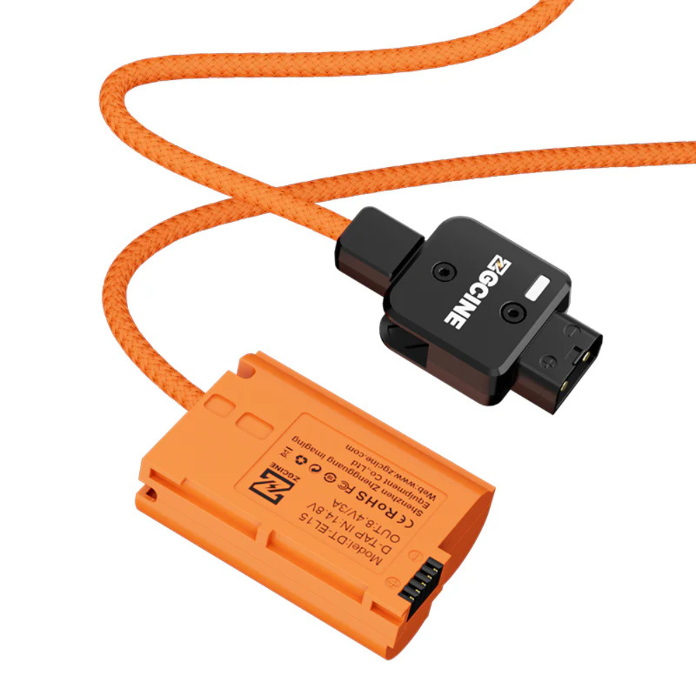 ZGCINE D-Tap EL15 Dummy Battery Replacement for Nikon D7000, D800, D500, Z7 Series, Z5 & Z6 EN-EL25 Camera Batteries | Continuous Power Supply for Video Recording, Live Streaming & Production | DT-EL15