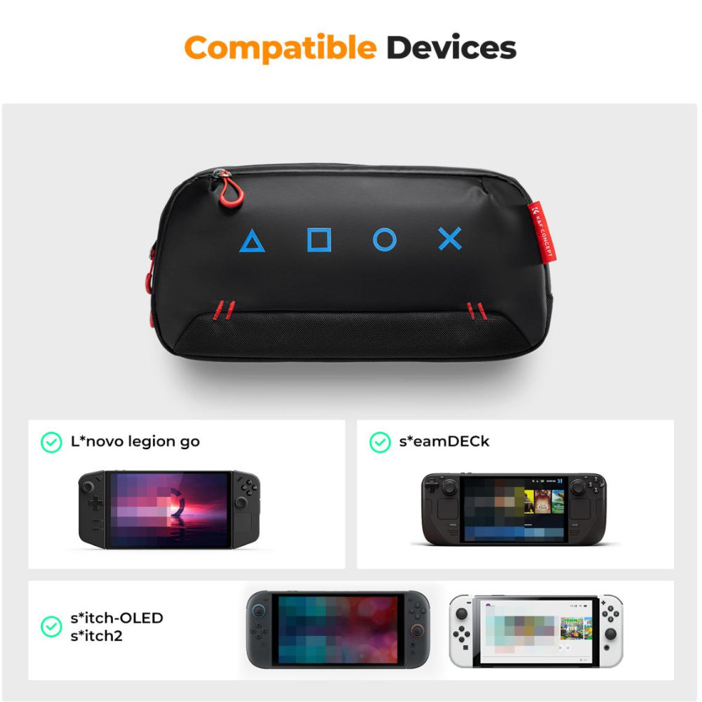 K&F Concept KF13-226 4L Portable Game Console Sling Bag