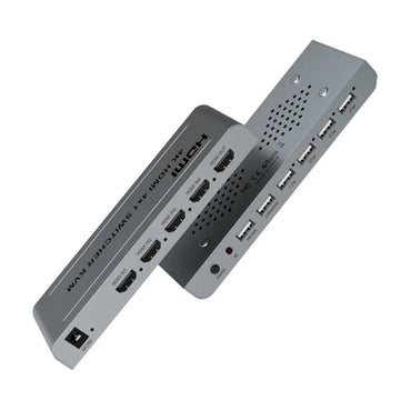 ArgoX 4K 30Hz HDMI USB1.1 Switcher 4x1 with KVM, 3D Video Support, 4 USB Host Devices and 2 Mouse Keyboard for PC, Laptop, and Android Computers | HDSW4-KVM