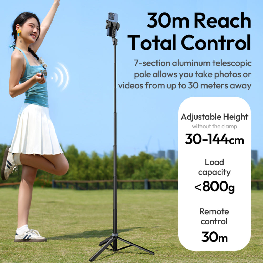 Ulanzi 4-in-1 Magnetic Selfie Stick Tripod with Multiple Shooting Modes, 360° Rotation 270° Tilt, Push-Pull Adjustable Leg, Dual Cold Shoe Mount for Photography, Live Recording, Content Creation & Videgraphy | TT88
