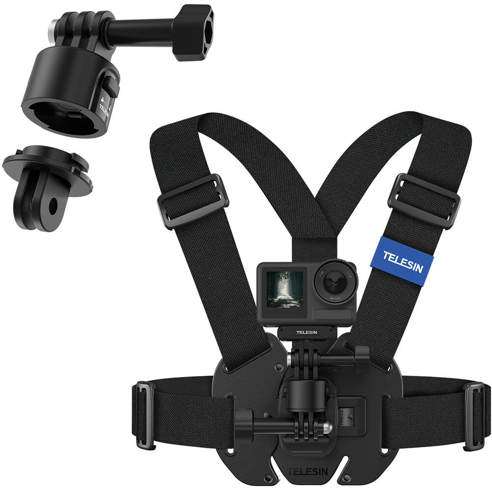 TELESIN Magnetic Quick Release Mounting Base Adapter Kit for DJI GOPRO Insta360 Action Cameras with Dovetail Dual Lock Alignment 1/4" Screw Hole Base