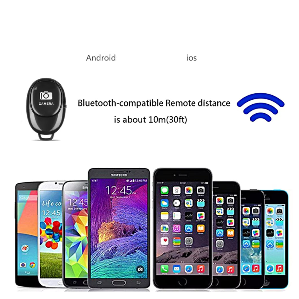 Ulanzi P1 Wireless Shutter Bluetooth Remote Control with 10m Max Range for Smartphone Camera Selfie Stick