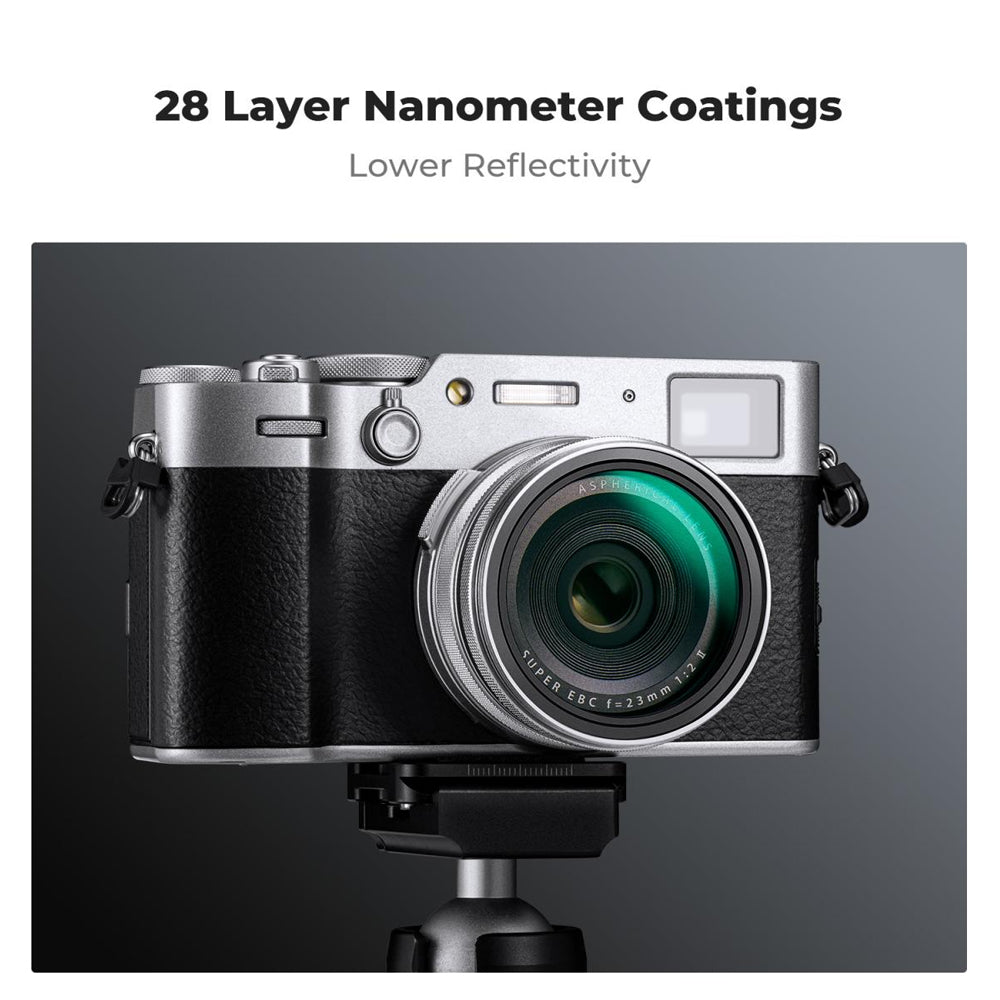 K&F Concept FUJIFILM X100 Series NO-X MCUV Ultraviolet Filter with Lens Cap & Hood for FUJI X100, X100F, X100S, X100T, X100V, X100VI Cameras - Multi-Coated Optical Glass, Magnetic Frame, High-Definition, Waterproof & Scratch-Resistant