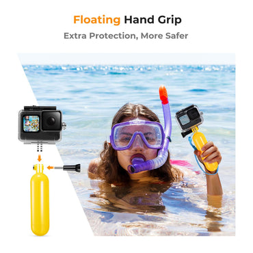 K&F Concept Waterproof Case + Color Correction Lens Filters Dive Kit Bundle Set for GoPro Hero 13 / 12 / 11 / 10 / 9 Action Camera with Max 147ft (45m) Anti-Fog Inserts for Underwater Photography, Diving, Surfing, Snorkeling