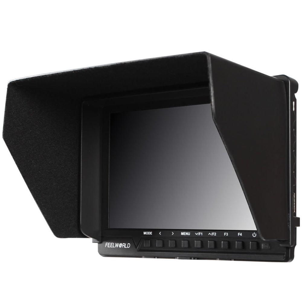 FEELWORLD FW760 7"" IPS On Camera Field LCD Video Monitor with 4K HDMI UHD SD Input / Output, 450Nits Brightness, Video Assist Functions,  L Series Fixed Battery Plate Mount Input Power for Videography