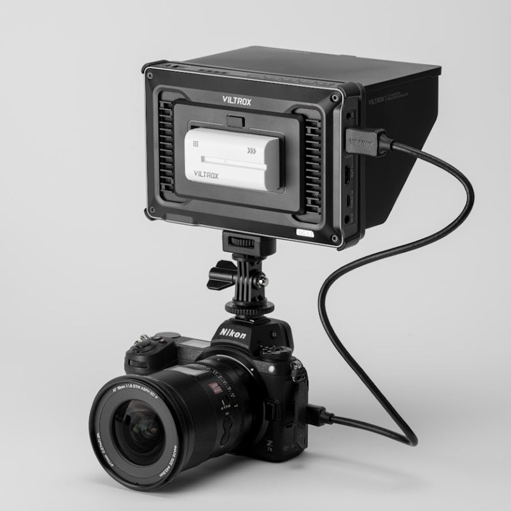 Viltrox DC-L1 / DC-L2 7" On-Camera IPS Touchscreen Camera Monitor with DCI / UHD 4K HDMI / SDI Input and Output, 3D LUTs, USB Type-C Interface, Gyroscope Auto Flip Function, Built-In Mage Tools and L-Series Battery Plate for Photo Video Content Creation