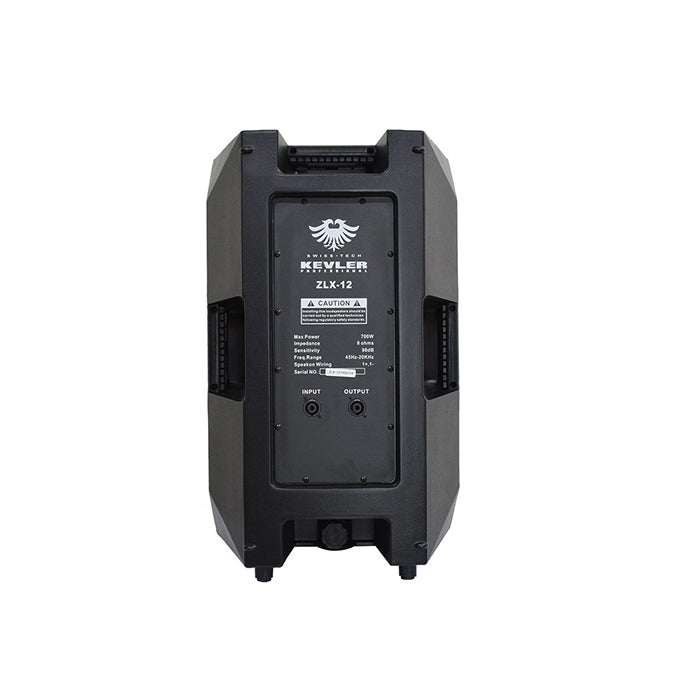 KEVLER ZLX-12 12 700W 2-Way Bass Reflex Full Range Passive Loud Speaker (PAIR) with Multiple Handles, Bottom Pole Mount, Multi Angle Enclosure and Easy Daisy-Chain Loop Connection