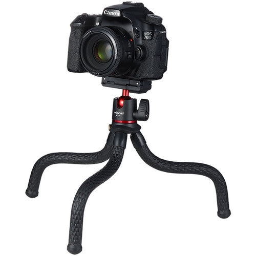 Ulanzi MT-11 Flexible Octopus Mobile Phone Camera DSLR Mirrorless Tripod 2 in 1 with Foldable Clip Magic Arm, 1/4"-20 Extension Port for Youtube Tiktok Vlog Vlogging Livestream Streaming Video