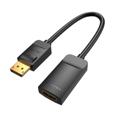 Vention 4K 30Hz UHD DP DisplayPort Male to HDMI Female Unidirectional Display Cable Adapter with HDR and 3D Vision Support for Monitors and Projectors (0.15m) | HBUBB