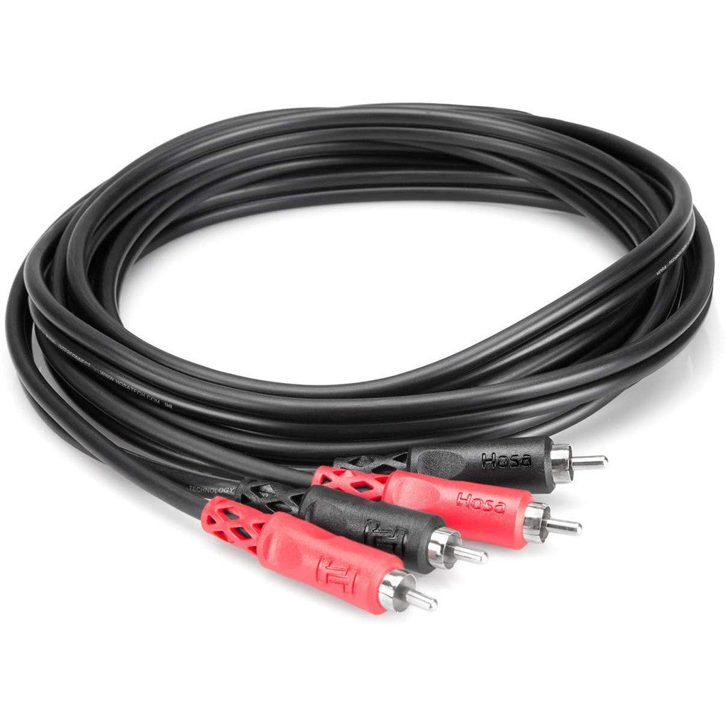 Hosa Technology CRA-201AU 2 RCA Male to 2 RCA Male Dual Cable (Gold Contacts) - 3.3'
