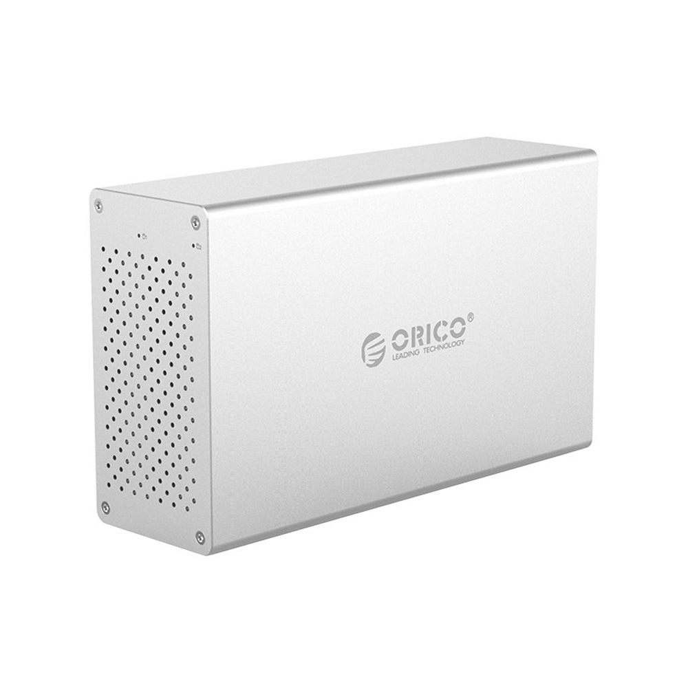 ORICO Multi-Bay 3.5 Inch SATA to USB 3.0 Type-B / 3.1 Type-C HDD SSD Hard Disk Drive Enclosure with 16TB Supported Capacity (Single Disk), 5Gbps Transfer Rate, 10Gbps via RAID0 (Optiol) and Windows, MacOS, and Linux Support for Computers