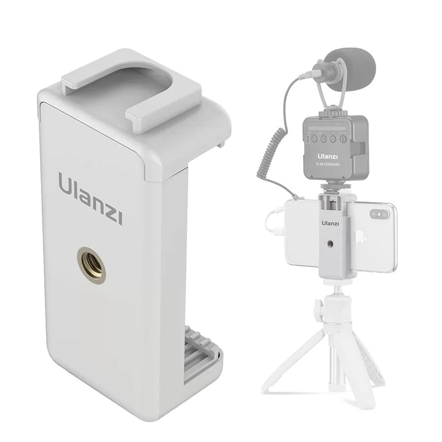 Ulanzi ST-07 Smartphone Holder with Cold Shoe for Mobile Photography Tripod Bracket Universal Vlog Vlogging Accessory | Black, White | JG Superstore