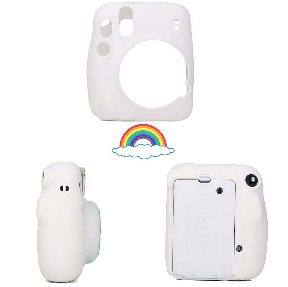 Pikxi CMS11 Soft Silicone Protective Camera Case Cover Carrying Bag for Fujifilm Instax Mini 11 Film Instant Cameras