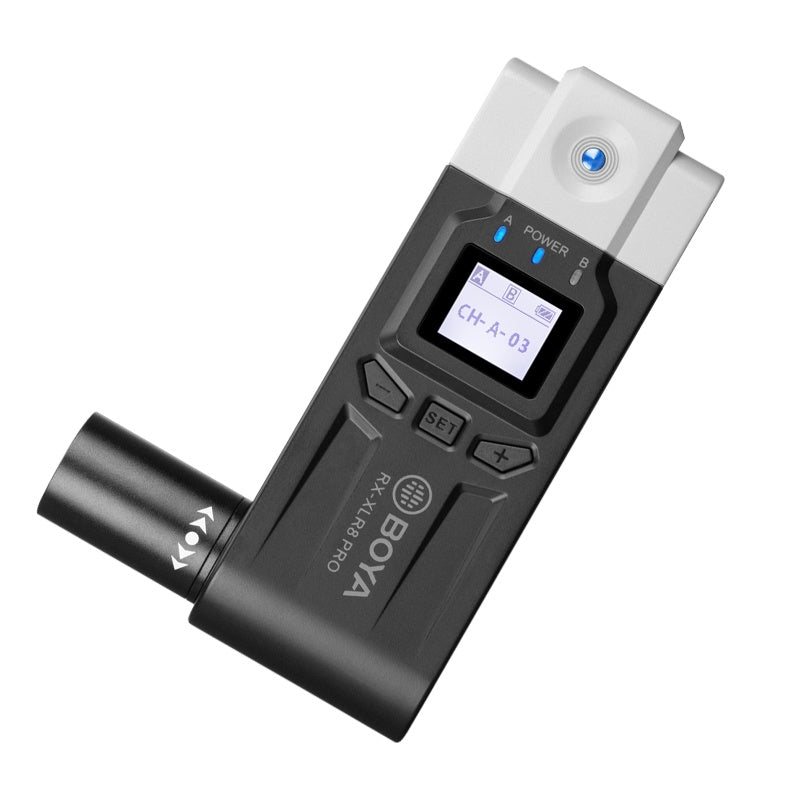 Boya RX XLR8 Pro UHF 3-Pin XLR Wireless Female Handheld Unidirectiol Dymic Microphone Plug-On Receiver for BY-WM8 PRO Series