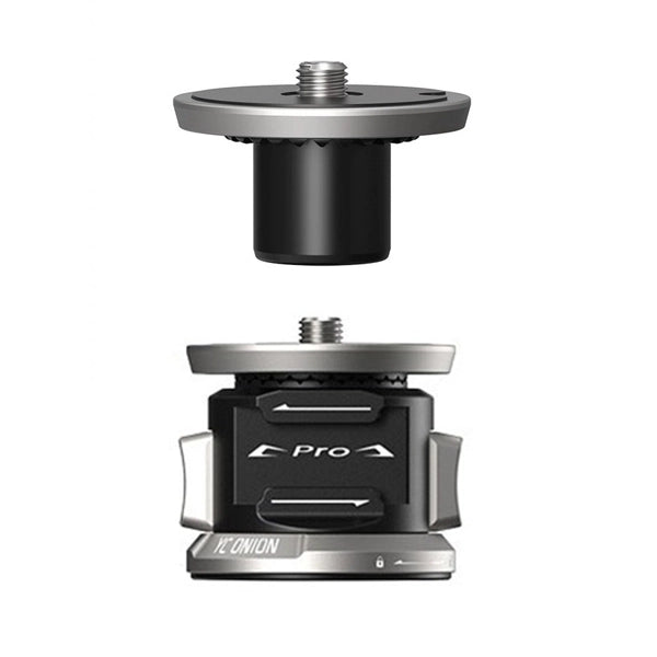 YC ONION MPQ55 Aluminum Quick Release Knob for Pineta Pro Monopod QR Plate with 1/4" ARRI Locating Hole, QR Dual Release Button, Cold Shoe Mount, Safety Lock & 1/4 - 3/8" Screw, Tripod Heads, Clamps & Mounting Systems