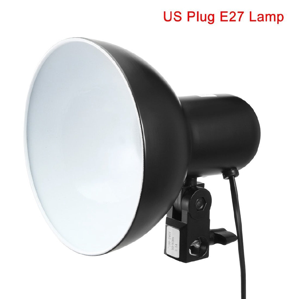 Pxel AA-1B15 Painted Iron Lamp Shade E27 Lamp Holder + Switch for Strobe Light Reflector