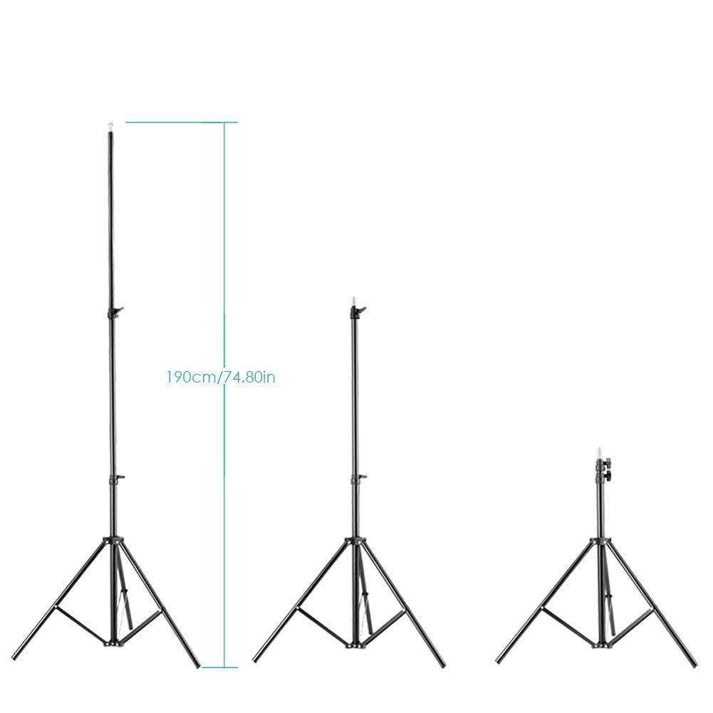 Pxel LS190B 190cm 6 Feet Photography Light Stands for Relfectors, Softboxes, Lights, Umbrellas, Background Stands