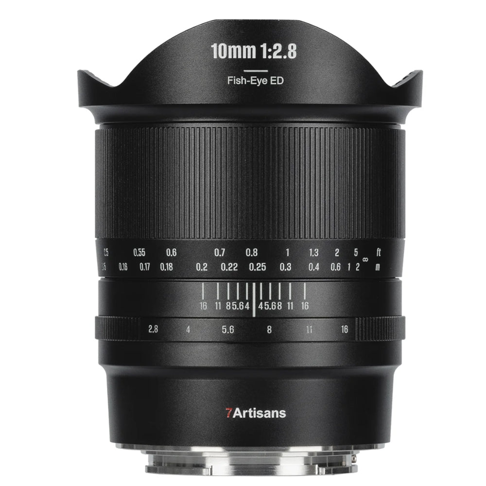 7Artisans 10mm F/2.8 Mark II Full Frame Format Sony E Mount Ultra Wide Angle Fisheye Prime Lens MF Manual Focus Large Aperture for A1 A5000 A6000 Series A7 A9 ZV QX1 Mirrorless Cameras