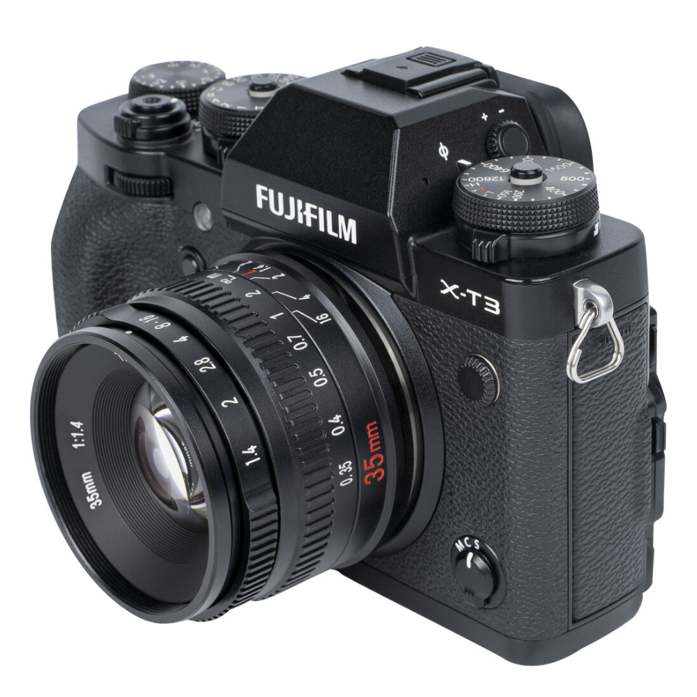 7Artisans 35mm F/1.4 APS-C Format Fujifilm X Mount Compact Portrait Prime Lens MF Manual Focus for Mirrorless Cameras | Black Silver