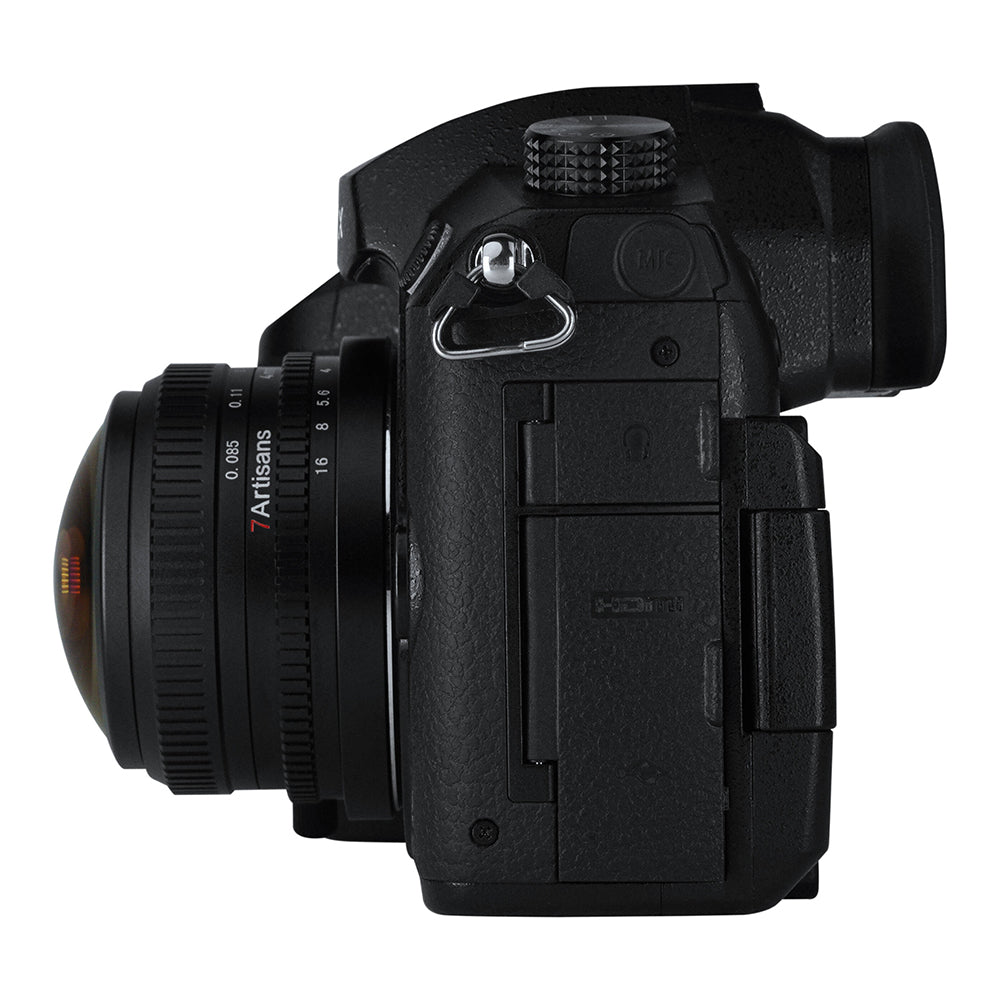 7Artisans 4mm F/2.8 APS-C Format Panasonic Olympus M43 Mount Circular Fisheye Prime Lens MF Manual Focus for Mirrorless Cameras
