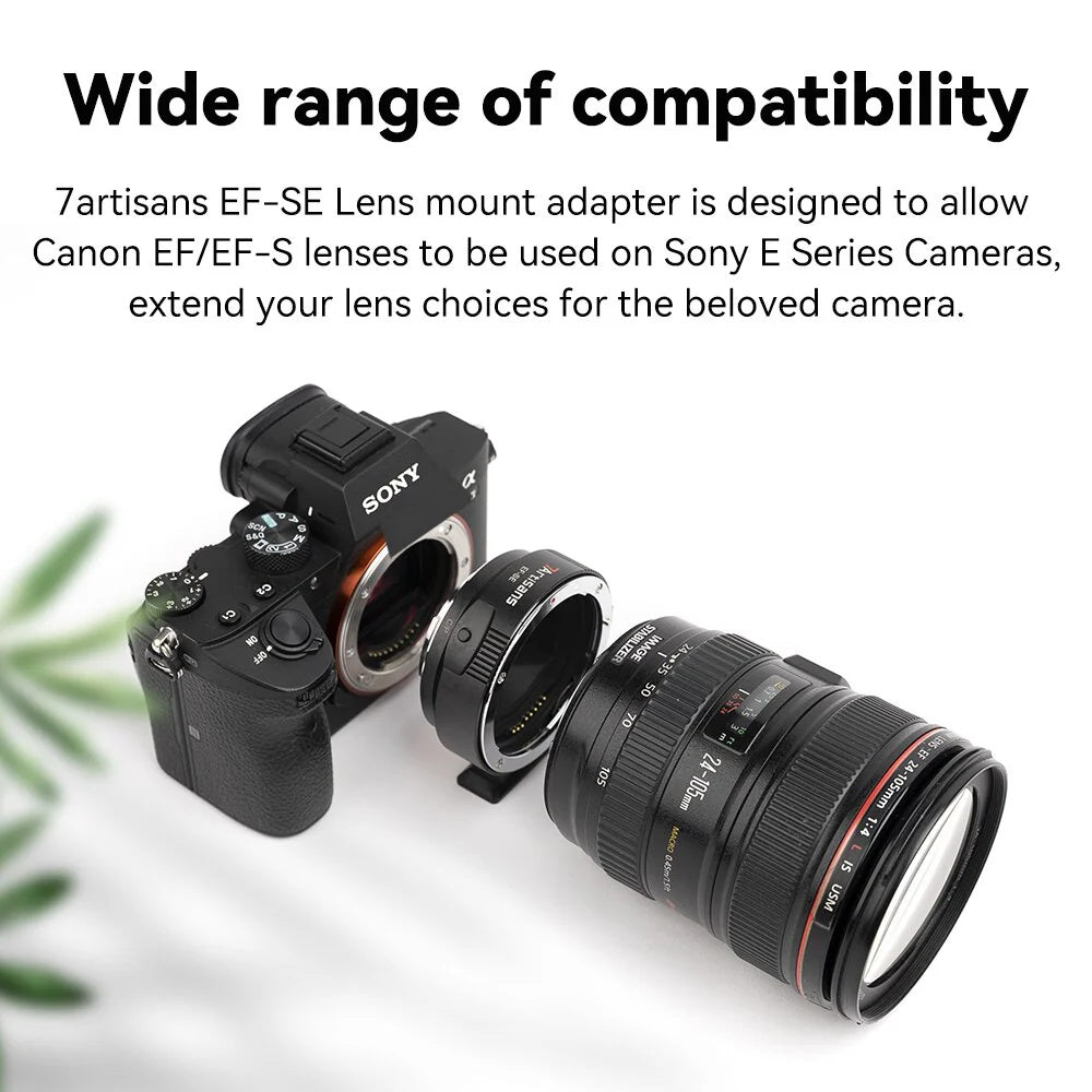7Artisans Canon EF / EF-S to Sony E Lens Mount Adapter AF Autofocus for Mirrorless Cameras