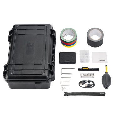 SmallRig x Andyax Creator Tool Kit 13-in-1 Professiol Filmmaking Camera Toolbox with Dust Blower, Cleaning Pen, Microfiber Cloth, Screw Set, Memory Card Case, Gaffer Tapes, Foldable Multi-Tool, HDMI Cable, Wrench Set & Velcro Cable Ties