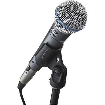 Shure BETA 58A Vocal Microphone Supercardioid Dynamic for Professional Singers, Stage Performances, Studio Recording, Live Sound & Podcasting with High-Output XLR Mic, Adjustable Stand Adapter, Euro Thread Adapter & Storage Bag
