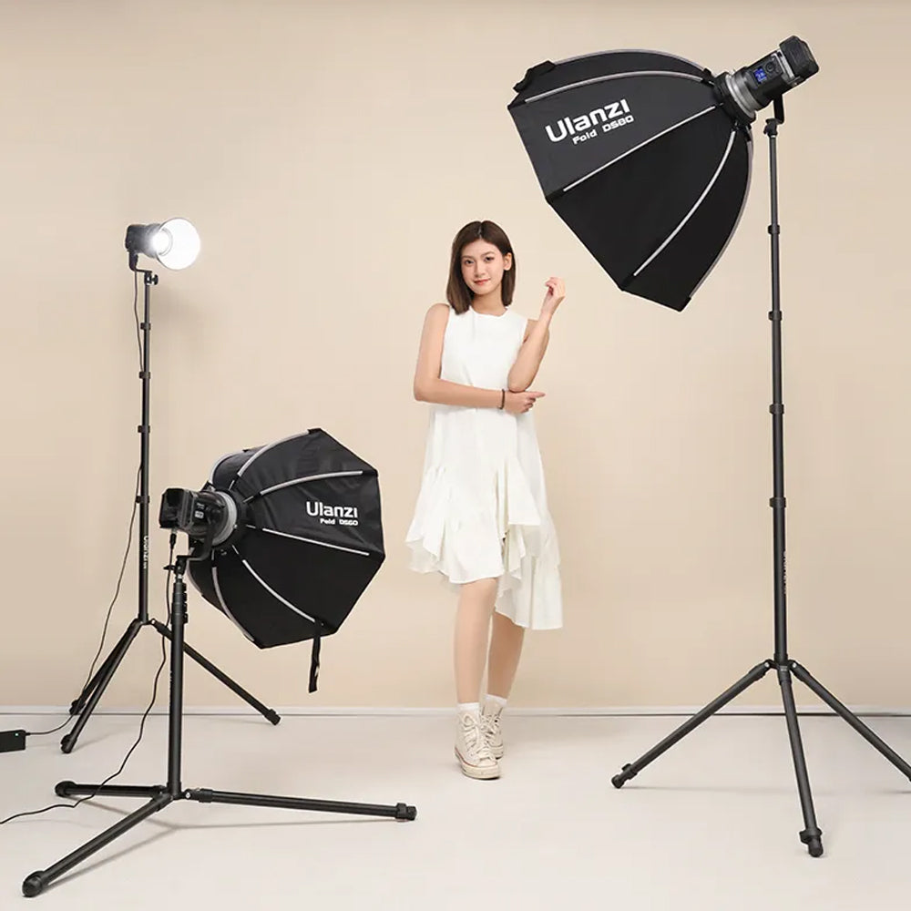 Ulanzi T270 Aluminum Tripod Light Stand with Windproof Hook, 64cm Height & 6kg Load Capacity for Video Lights & Compact Cameras| T097