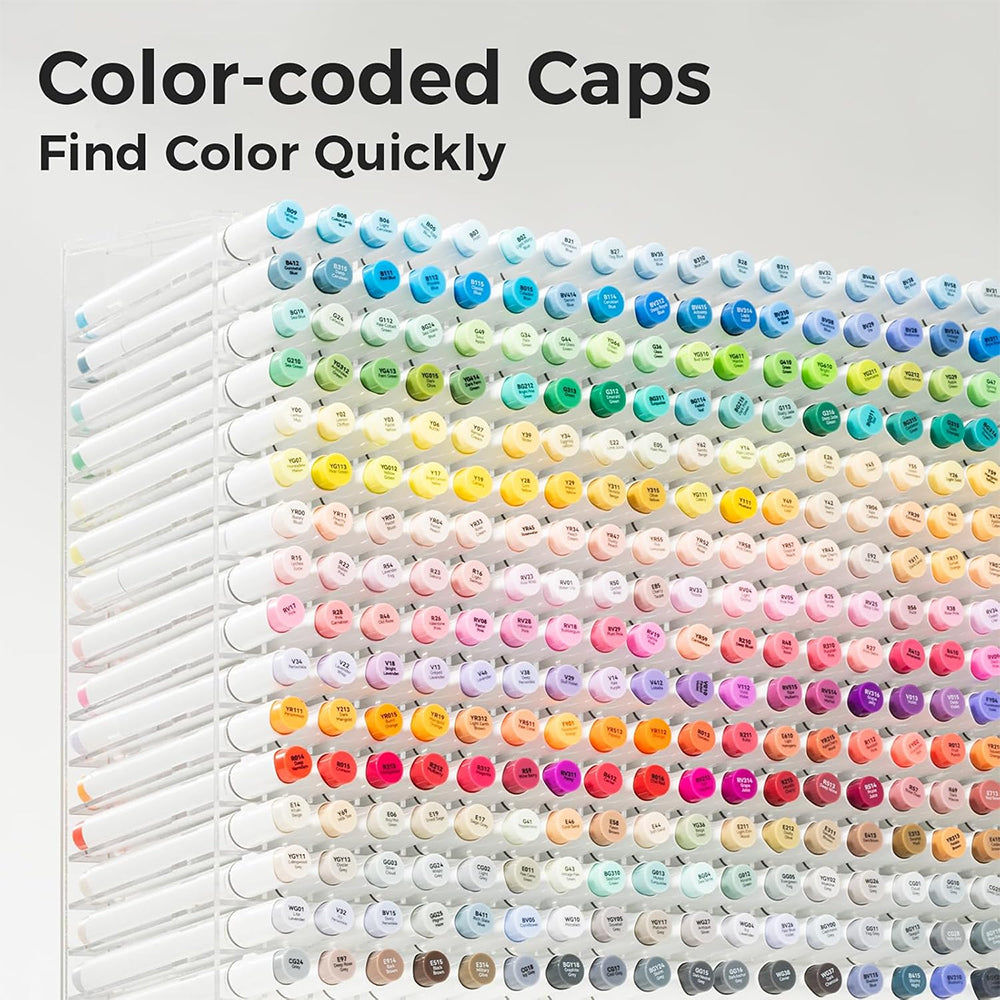 Ohuhu Honolulu Series Alcohol-Based 216 + 1 Vibrant Colors with Colorless Blender