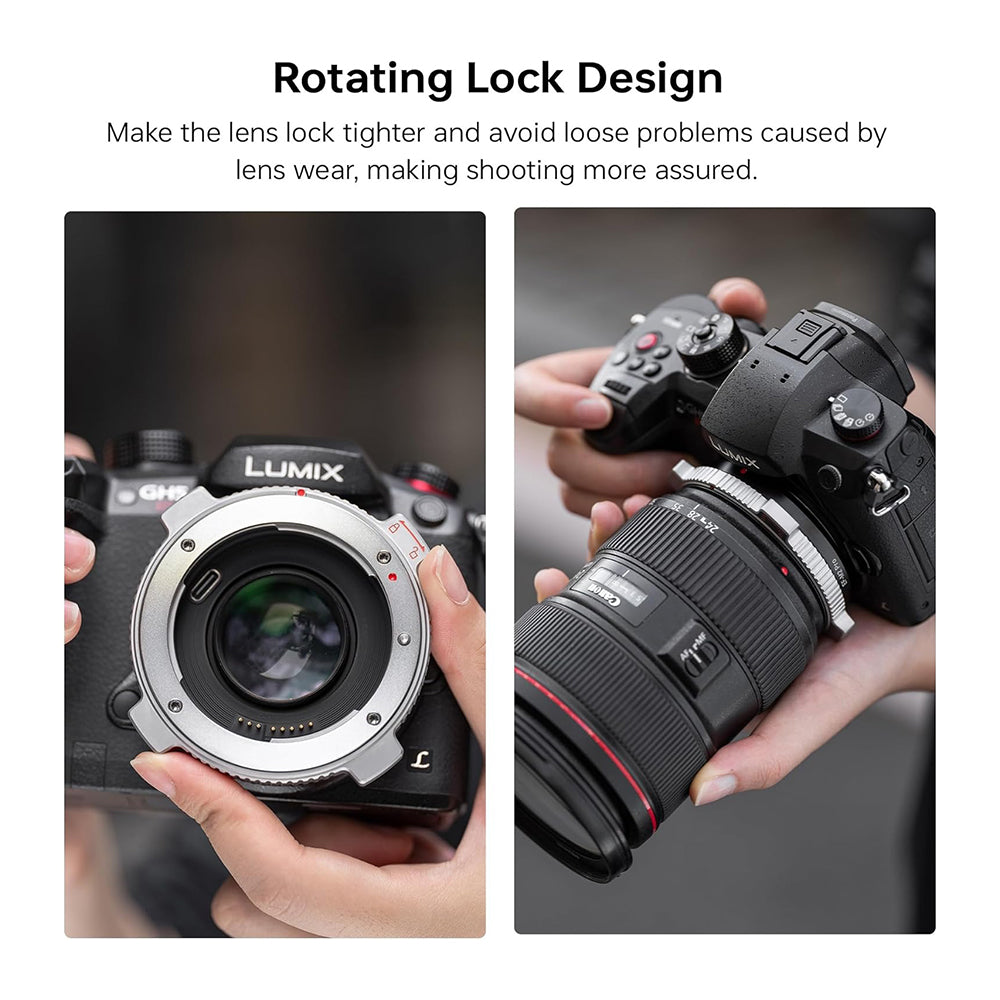 Viltrox EF-M2 Pro Lens Mount Adapter for Canon EOS EF / EF-S Series Lenses to Panasonic Olympus M43 MFT Digital Cameras with AF Autofocus 0.71x Focal Reducer Booster, Rotary Lock, USB Type-C Port, EXIF Sigl Transmission & IS Anti Shake Function