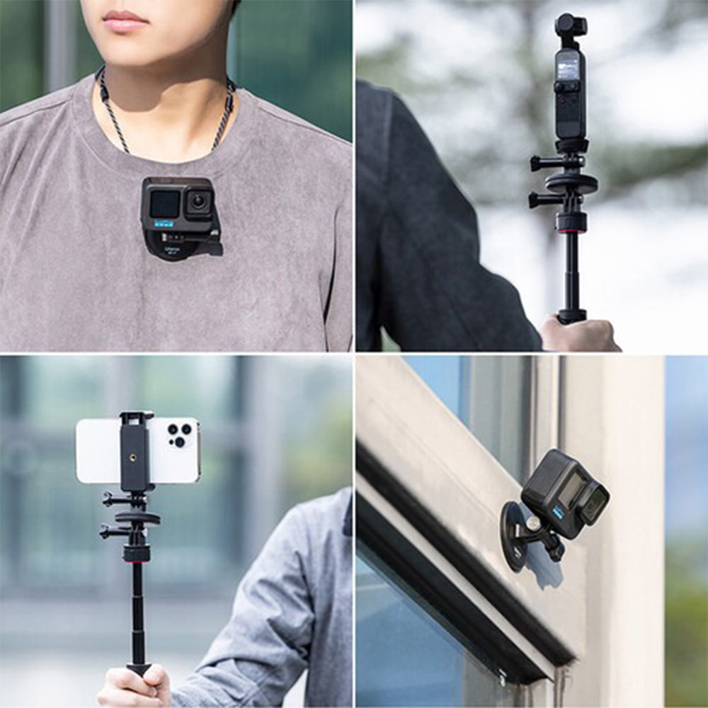 Ulanzi GP-17 Magnetic Chest Mount with Adjustable Neck Lanyard POV Kit for GoPro DJI Insta360 Action Cameras and Smartphones with High Strength Magnet and Sp-On Design for First Person Video Content Creation