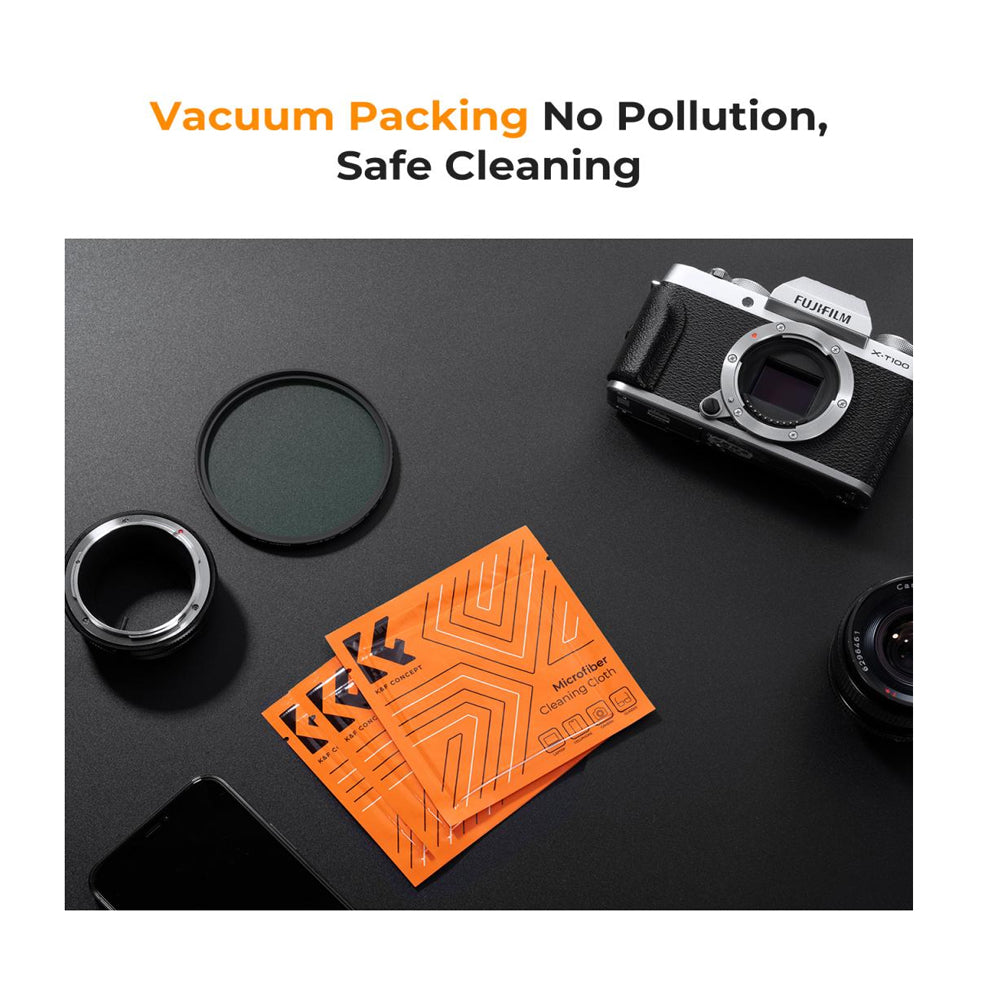 K&F Concept Sp-On Center Pinch Camera Lens Cap with Wrist Strap & Microfiber Cleaning Cloths for FUJIFILM Sony Canon Nikon Panasonic Lumix Olympus OM SYSTEM - Available in 49mm 52mm 55mm 58mm 62mm 67mm 72mm 77mm 82mm