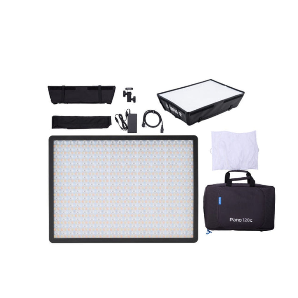 Aputure Amaran Pano 120C P60C RGB COB 120W Mobile Light Panel 2300K-10000K CCT, Sidus Link & Bluetooth Control, 12 Light Effect Presets for Content Creators Vloggers Photography Lighting and Studio Equipment | Black, White