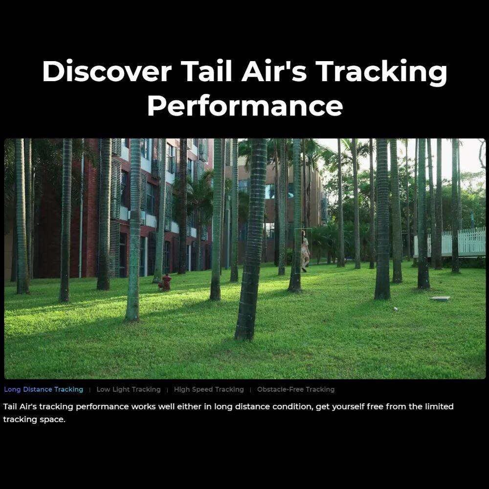 OBSBOT Tail Air AI-Powered 4K PTZ Streaming Camera with Intelligent Auto Tracking, 4x Zoom, Multi-Cam Support, NDI | HX3 Connectivity, 2-Axis Gimbal, Dual Omnidirectiol Microphones, and Supports Windows and macOS for Computers & Laptops