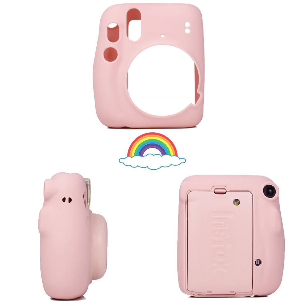 Pikxi CMS11 Soft Silicone Protective Camera Case Cover Carrying Bag for Fujifilm Instax Mini 11 Film Instant Cameras