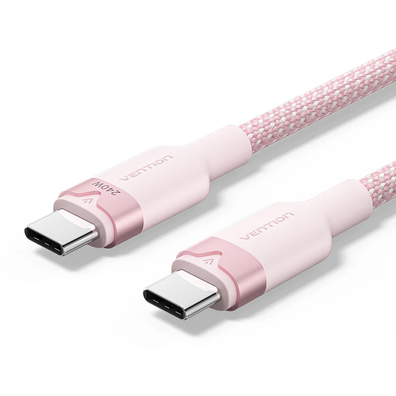 Vention 1 / 2-Meter USB 2.0 Dual Type-C Male 5A Fast Charging Cable with 480Mbps Data Transmission Speed Aluminum Alloy Type