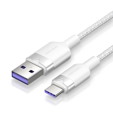 Vention 2-Meters USB 2.0 Type-A Male to Type-C Male 6A Fast Charging Cable 480Mbps Data Transmission Speed Aluminum Alloy Type